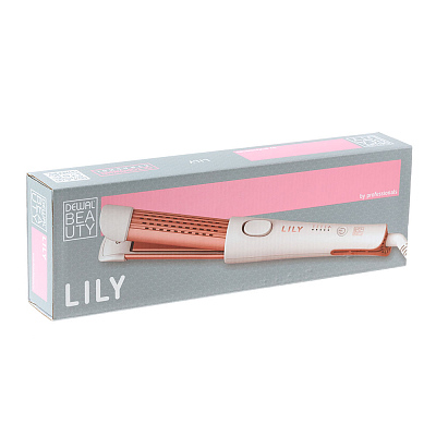 Щипцы-плойка 2-в-1 для волос DEWAL BEAUTY Lily, 23х95 мм, белые