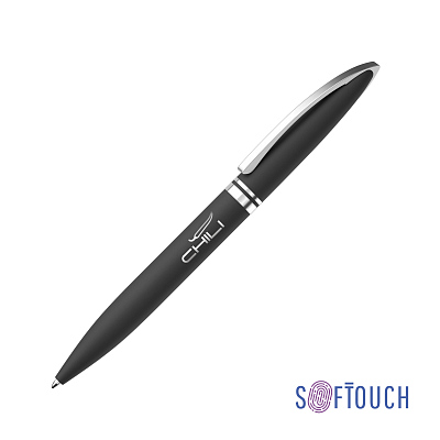 Ручка шариковая "Rocket", покрытие soft touch, черный (Чёрный)