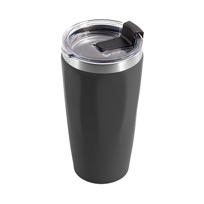 Термостакан "Calypso" 500 мл, покрытие soft touch, черный #, черный (Чёрный)