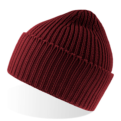 Шапка OAK рельефная из пряжи Polylana® (Бордовый)
