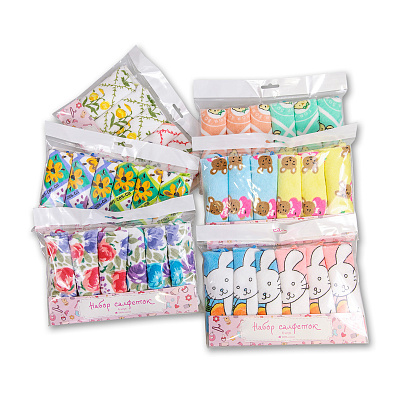 Набор салфеток махровых велюр "G-brand" мини-В