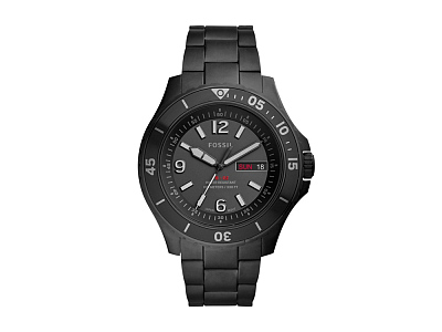 Часы наручные, мужские (Корпус- черный, циферблат- черный, крепление- черный)