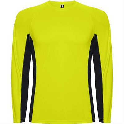 Спортивная футболка SHANGHAI L/S мужская, ФЛУОРЕСЦЕНТНЫЙ ЖЕЛТЫЙ/ЧЕРНЫЙ S (Флуоресцентный желтый/Черный)