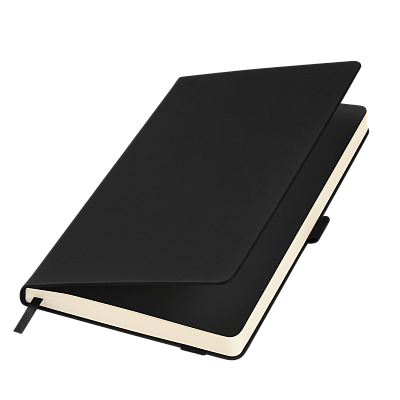 Ежедневник Alpha недатированный, черный/черный (Черный, бежевый)