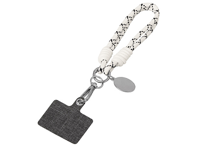 Брелок-браслет Bohemian с держателем для телефона (Белый/черный)