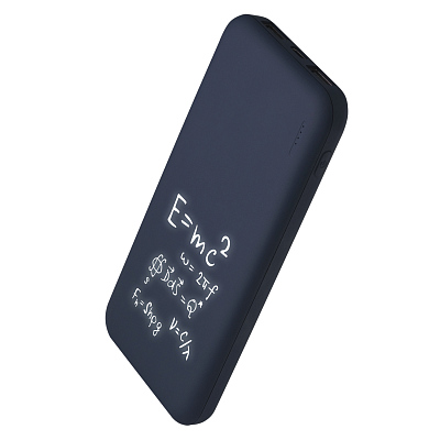 Внешний аккумулятор с подсветкой Люче (Luce) 10000 mAh, синий