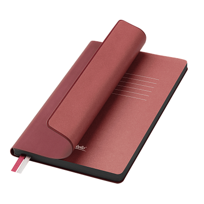 Ежедневник Мун Ривер (Moon River) недатированный, бургунди (без упаковки, без стикера) (Бордовый, бежевый, серый)