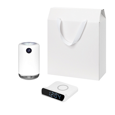 Подарочный набор Bliss, Rigel  (увлажнитель воздуха, зарядное устройство) (Белый)