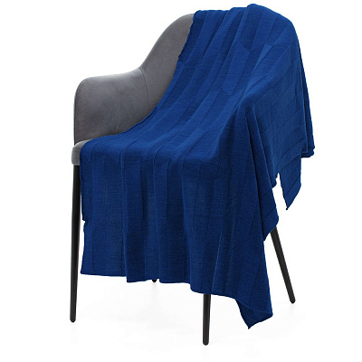 Плед Rombus, темно-синий (кобальт) (Тёмно-синий)