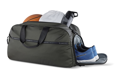 Сумка спортивная BUGATTI Blanc, оливковая, тарпаулин/полиэстер, 52х26х27,5 см