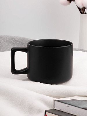 Чашка Jumbo в коробке матовая, черная