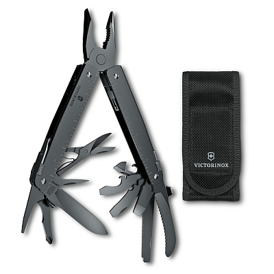 Мультитул VICTORINOX SwissTool MXBS, 115 мм, 26 функций, чёрный, в нейлоновом чехле