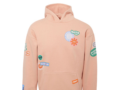 Толстовка с капюшоном оверсайз Berlin унисекс (Лососевый)