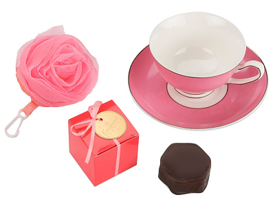 Подарочный набор Цветущая роза (Розовый/белый)