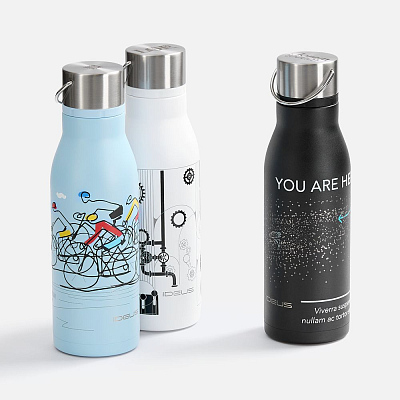 Термобутылка Tabenodo, голубая