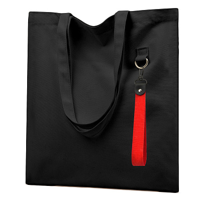 Сумка для покупок LUMISSA 325 г/м² с ремувкой, чёрный/красный (Черный/красный)