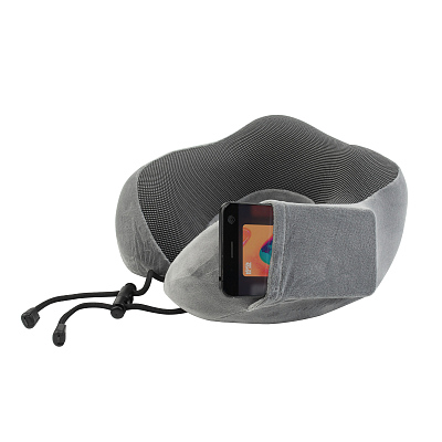 Подушка "Cloud" для путешествий в футляре, серый