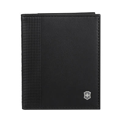 Визитница VICTORINOX Altius Alox с защитой от сканирования RFID чёрная натуральная кожа 9x1x10 см