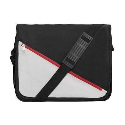 Сумка для документов "Briefing"#  (Черный с красным)