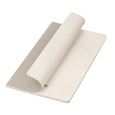 Блокнот Corsa slim, светло-серый (Серый, бежевый)