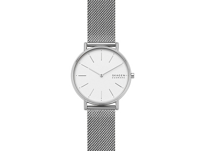 Часы наручные, женские (Корпус- стальной, циферблат- белый, крепление- стальной)