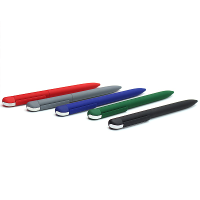 Ручка металлическая Espada софт-тач, красная-S