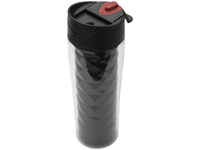 Термобутылка Traverse 2 в 1 (Черный/прозрачный/красный)