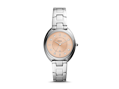 Часы наручные, женские (Корпус- стальной, циферблат- розовый, крепление- стальной)