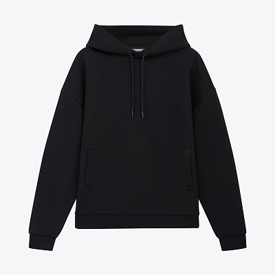 Худи релакс унисекс Баланс (Balance), с начесом, черный (Чёрный)