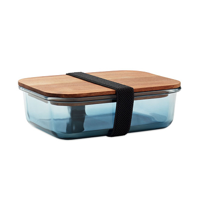 Glass lunch box 800ml (Прозрачно-голубой)