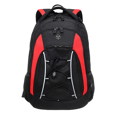 Рюкзак TORBER ROCKIT с отделением для ноутбука 15" /красный, полиэстер, 33х19х45 см, 28 л (Черный)