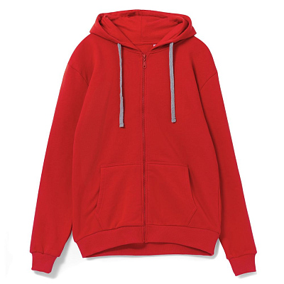 Толстовка на молнии с капюшоном Unit Siverga Heavy, красная (Красный)