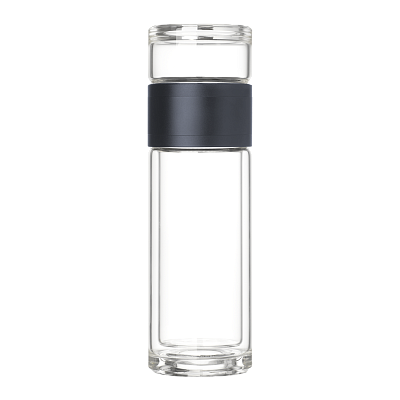 Бутылка стеклянная с двойными стенками Terso, синяя (Синий)