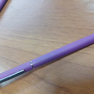 Ручка-стилус металлическая шариковая Jucy Soft soft-touch