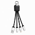 Кабель - брелок Plug с подсветкой гравировки, черный - Фото 2