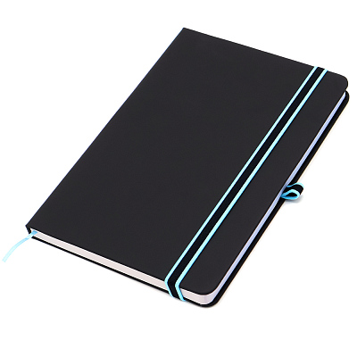 Ежедневник A5 недатированный Sir Lewis в твёрдом переплёте  кант (Голубой)