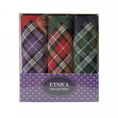 Подарочный набор носовых платков "ETNICA COLLECTION" Пд71-8