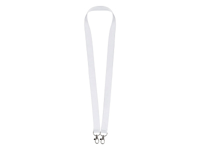 Ланъярд под сублимацию с 2-мя карабинами, 2 см (Белый)