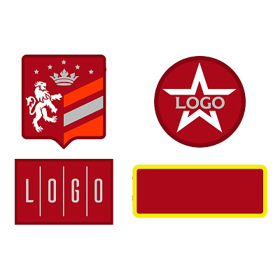 Шеврон из габардина Gabo M  (Красный)