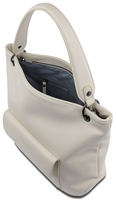 Сумка-хобо BUGATTI Almata, бежевая, полиуретан, 41х11х32 см