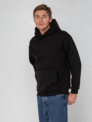 Худи унисекс оверсайз Full Swing, черное (Чёрный)