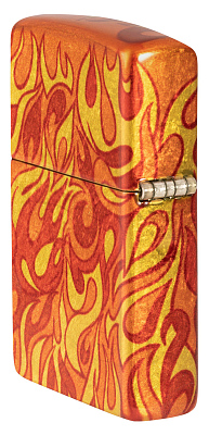 Зажигалка ZIPPO Fire с покрытием 540 Tumbled Brass, латунь/сталь, разноцветная, 38x13x57 мм
