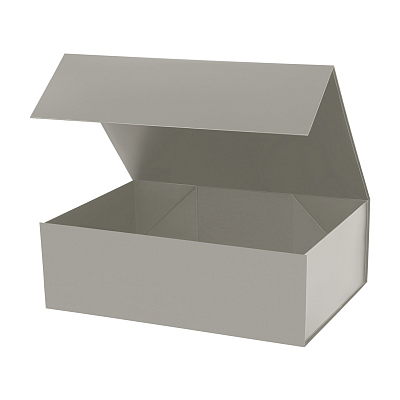 Подарочная коробка-трансформер средняя, серая (Серый)