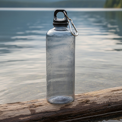 Бутылка пластиковая для воды Clipster, чёрный