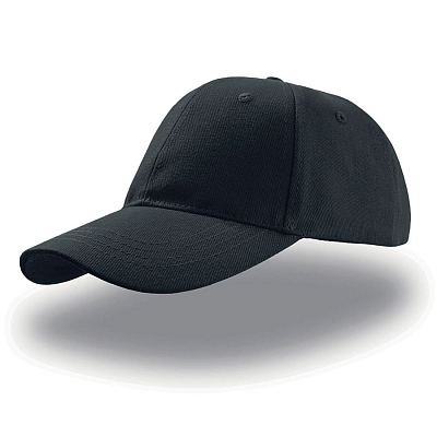 Бейсболка LIBERTY SIX, 6 клиньев, застежка на липучке (Чёрный)