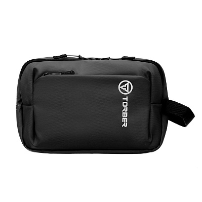 Несессер TORBER Mobi , полиэстер 900D с PU покрытием, 27 х 18 х 6 см (Черный)