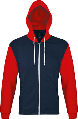 Толстовка на молнии Silver 280 темно-синяя с красным (Тёмно-синий)