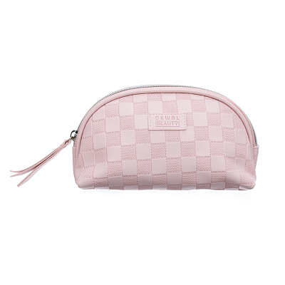 Косметичка Dewal Beauty серия "Шашки", розовая, 20х8.5х11см (Розовый)