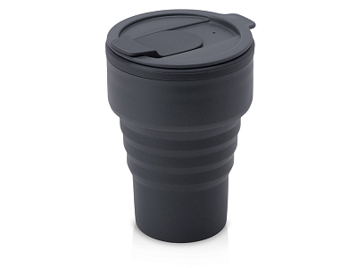 Силиконовый складной стакан GoCup (Тёмно-серый)