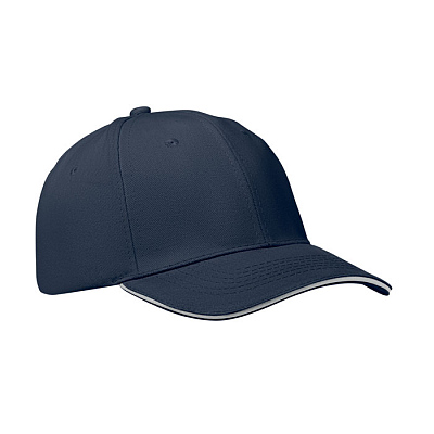 6 panel baseball cap (Белый/темно-синий)